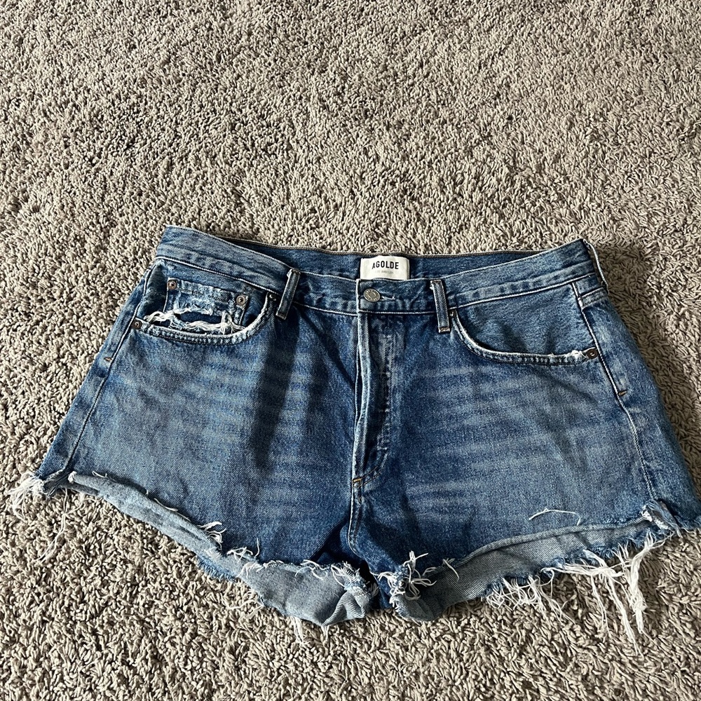 AGOLDE Women's Blue Denim Shorts